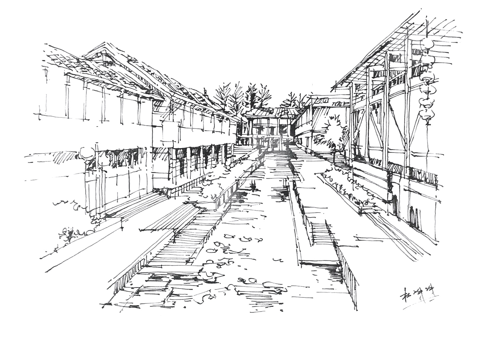 手繪臨摹|空間|建筑設計|訛獸 - 臨摹作品 