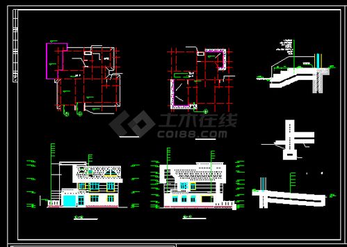 某地兩層磚混結構別墅建筑設計施工圖