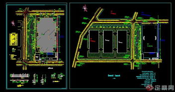 某電子廠房建筑設(shè)計總平面圖 含圍墻 明溝施工圖