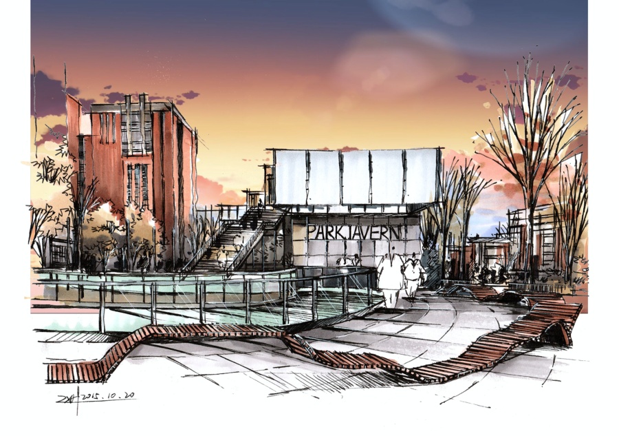 當馬克筆遇上不一樣的天空|建筑設計|空間/建筑|畫手繪的慧丫頭 - 原創設計作品 