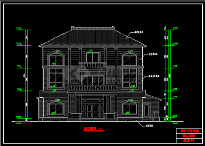 別墅設(shè)計(jì)方案施工CAD建筑平立面圖解析