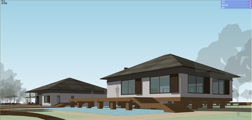 東南亞式坡屋頂度假會所俱樂部建筑設計解析